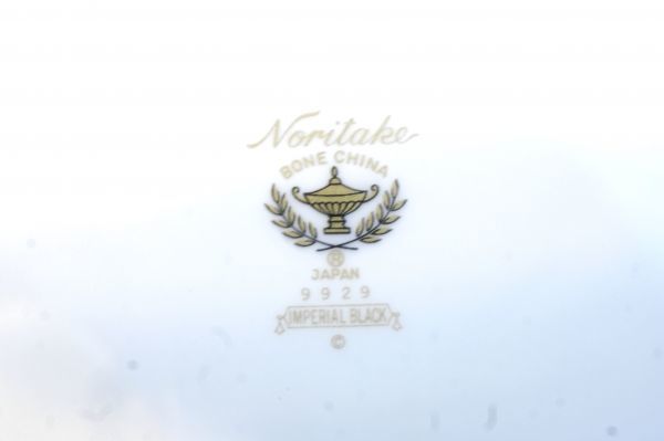 ○美品 ノリタケ Noritake インペリアルブラック IMPERIAL BLACK 中皿 平皿 プレート 3枚 D1856_画像4