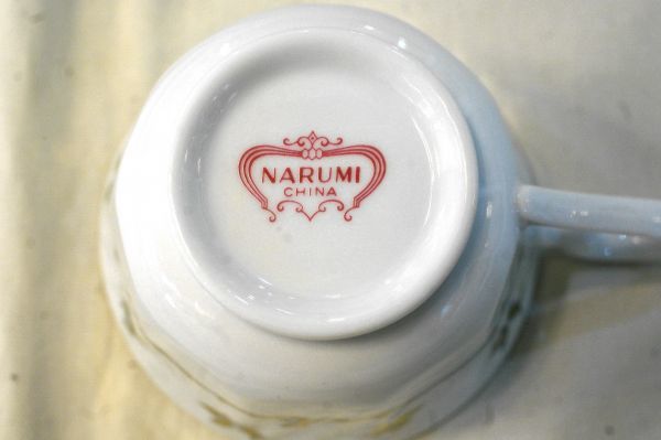 0 прекрасный товар Narumi NARUMI золотая краска цветочный принт cup & блюдце D1885