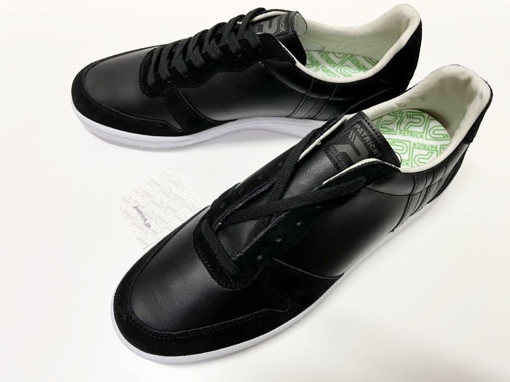 新品 日本製 PATRICK WONYIP BLK パトリック ウォニップ ステアレザー ブラック 黒 × 白 size 44 正規品 #2_画像2