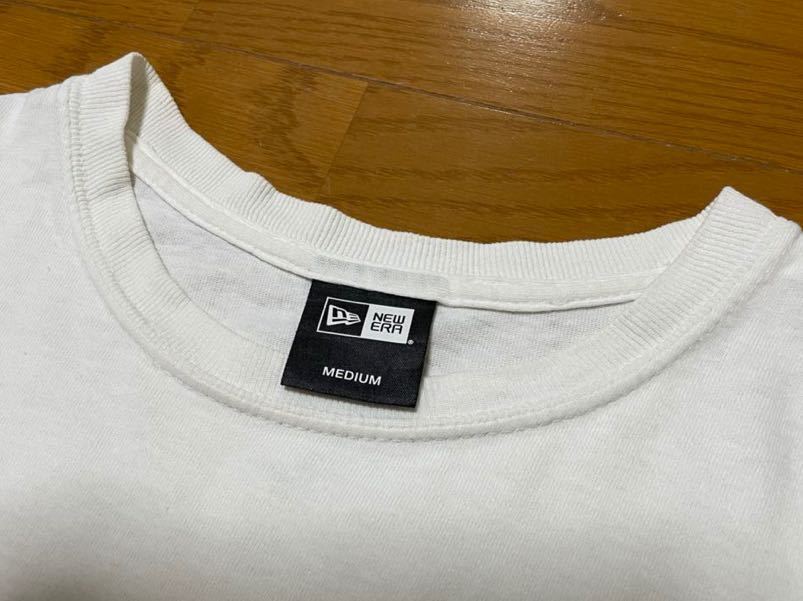 NEW ERA　ニューエラ　半袖　Tシャツ　シンプル　ワンポイント　ロゴ　白　ホワイト　M_画像4