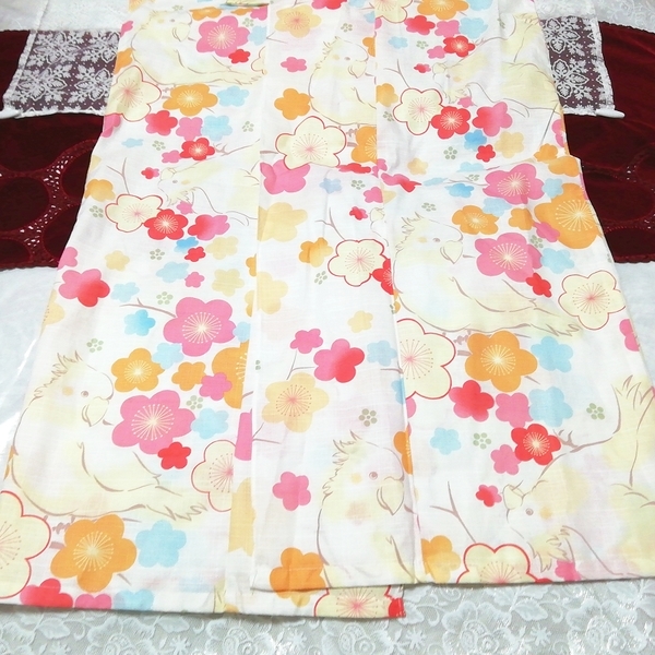  floral print bird . yukata .../ Japanese clothes Flower pattern bird picture yukata / Japanese clothes