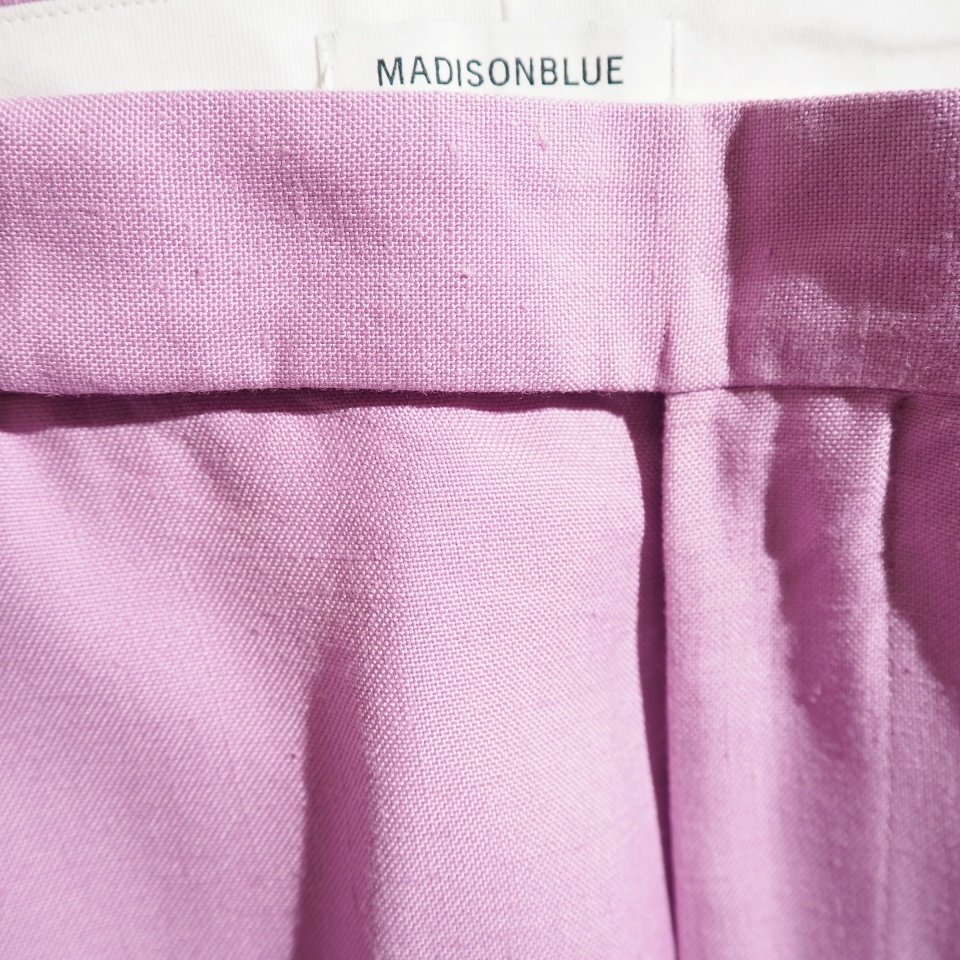 R5551H ▼MADISON BLUE マディソンブルー▼ リネン ベルトレス ワイド フレアパンツ ピンク 00 / ワイドパンツ 春夏_画像5