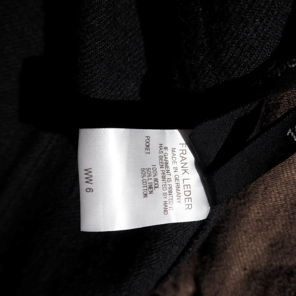 S1305P ▼FRANK LEDER フランクリーダー▼ 26SS WASHED WOOL ZIP UP ウール ジップジャケット ブラウンブラック L / WW6 秋冬 mks_画像8