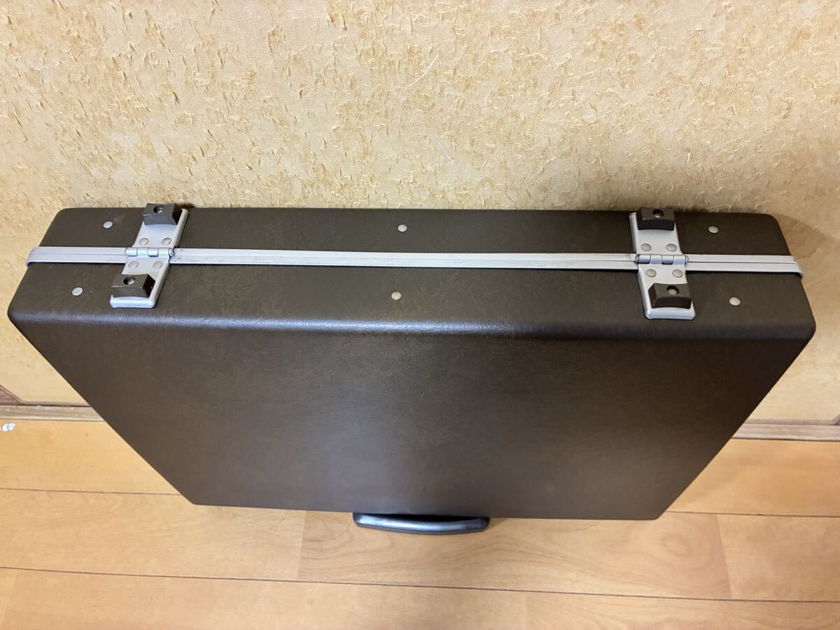 昭和レトロ Samsonite サムソナイト アタッシュケース ブラウン ※金属部分サビあり、鍵あり_画像8