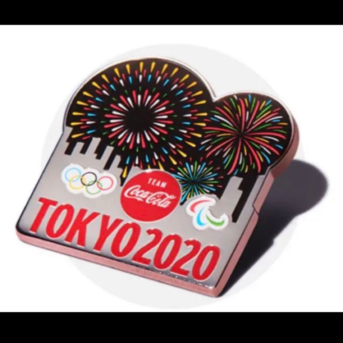 非売品 東京2020 記念ピンバッジ オリンピック TOKYO 花火 コカコーラ