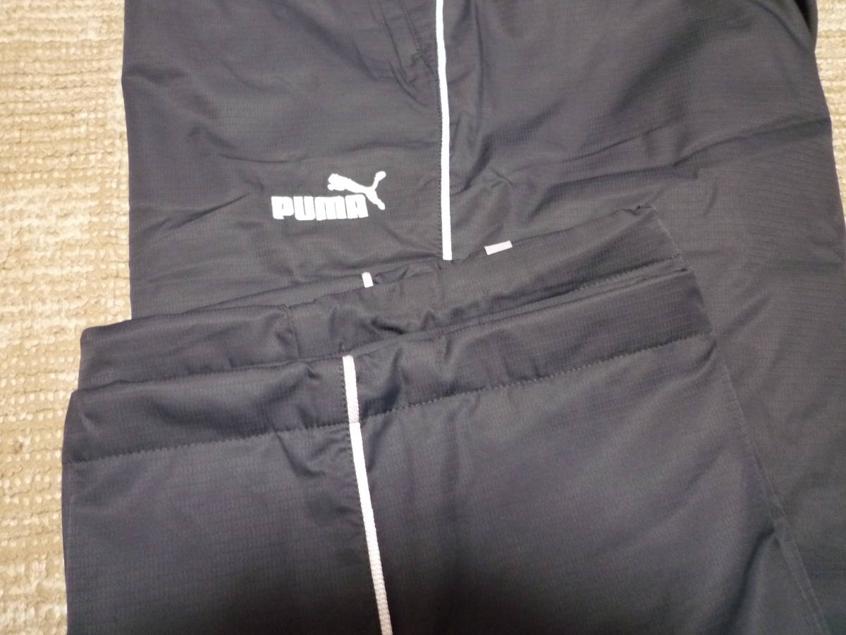  Puma cotton inside warmer nylon pants gray L size 