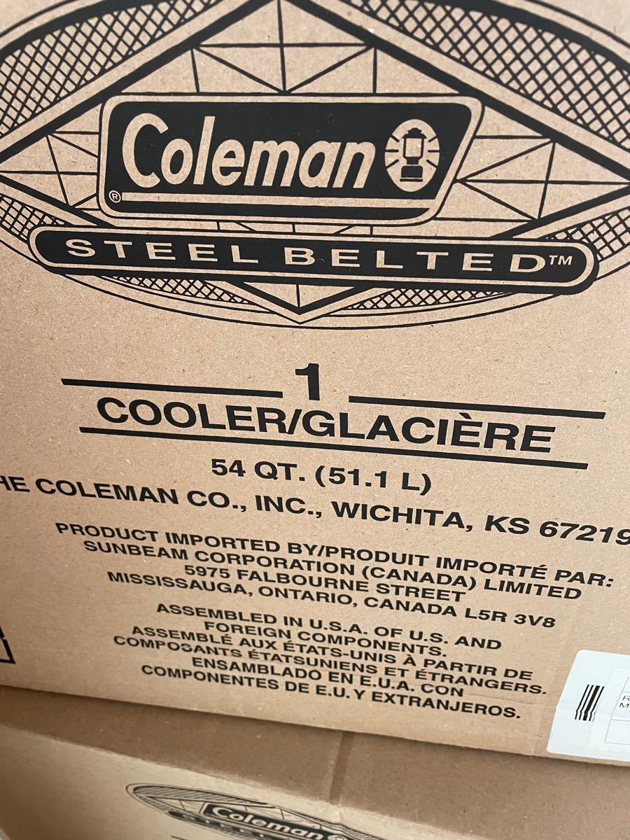 コールマン　54QT スチールベルト（Ｒ）クーラー（ミッドナイト）　国内正規店購入品
