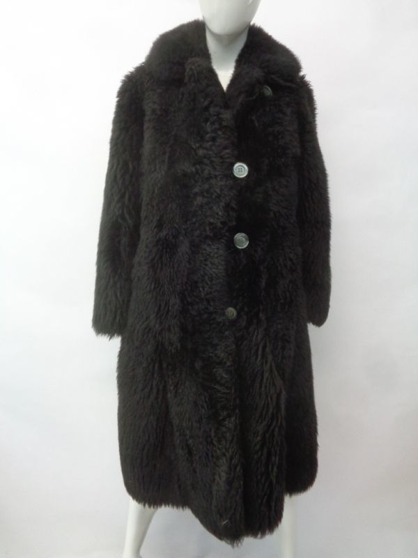 ブラック ラム毛皮ファー コート 人気ブランド 4 かわいい アメリカンサイズ