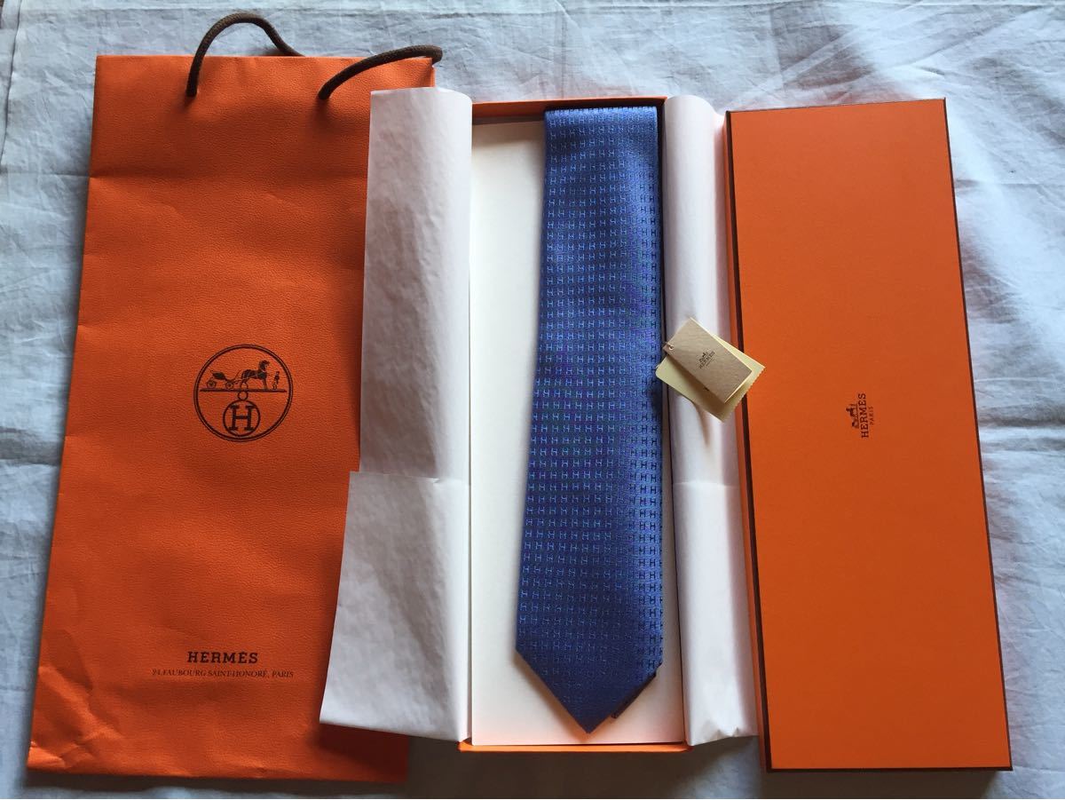 再値下 ☆ HERMES ☆ エルメス ☆ ネクタイ ☆ H柄 ☆新品未使用美品