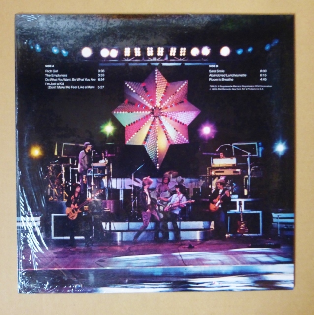 DARYL HALL / JOHN OATES 「LIVETIME」米ORIG [初回AFL規格黒RCA] ステッカー有シュリンク美品_画像2