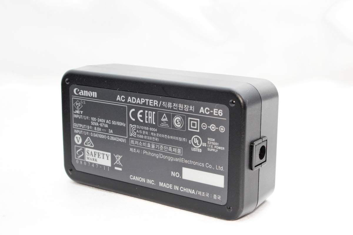 ☆【純正】 Canon ACK-E6 ACアダプターキット AD-E6 DCカプラー AC-E6