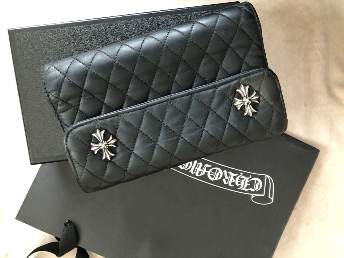 クロムハーツキルティングウォレット長財布正規品chrome hearts