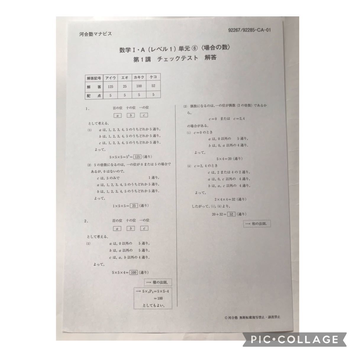 河合塾 テキスト 数学 数I 数A 問題 問題集 大学 受験 入試 私大 難関大 国公立 共通テスト 国公立大 私立大 基礎 基本