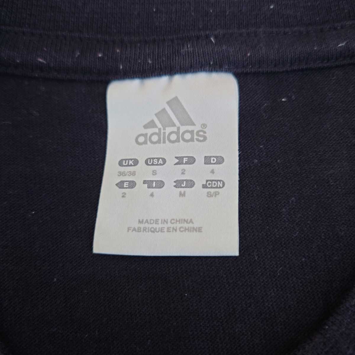 adidas アディダス Tシャツ ロゴ 五輪マーク オリンピック 黒 ブラック_画像3