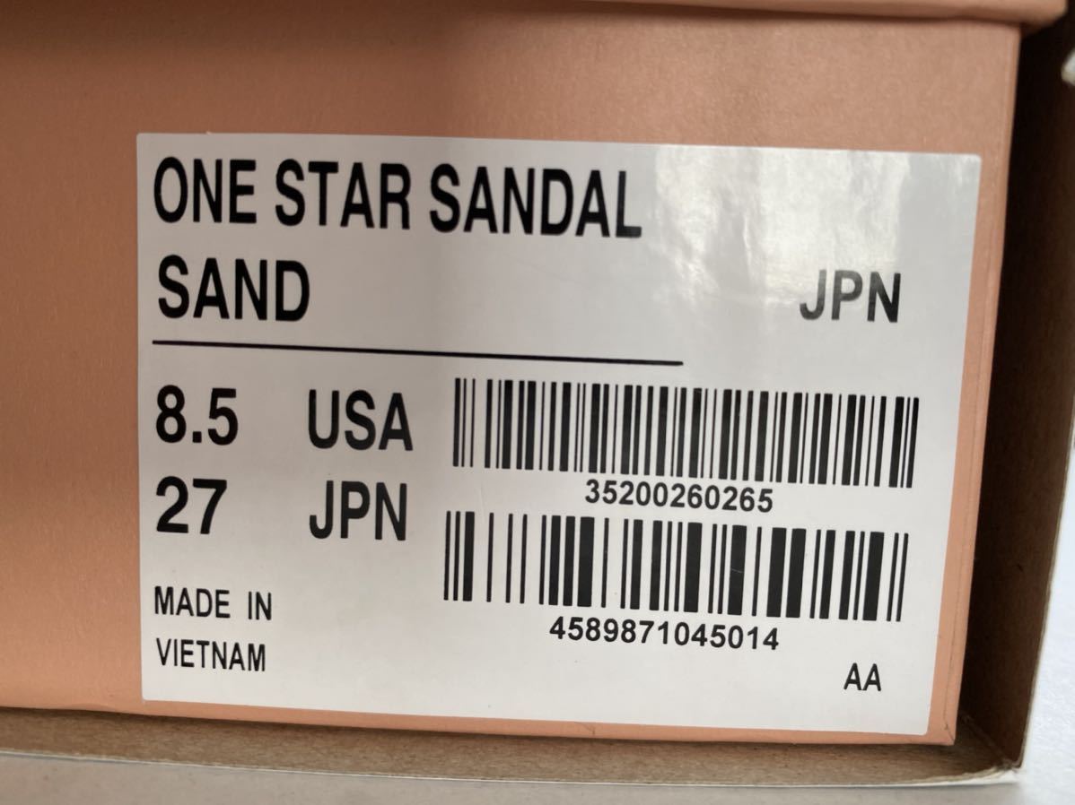 21SS CONVERSE ADDICT ONE STAR SANDAL SAND 27cm コンバース