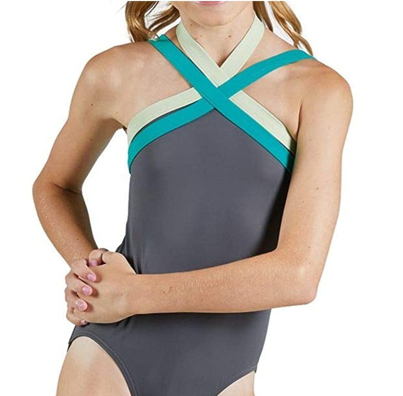 *Balerabarela(US) gymnastics * rhythmic sports gymnastics for competition Leotard * adult XL ( America L ) woman LL size equivalent * new goods unused tag attaching * large size,Gray