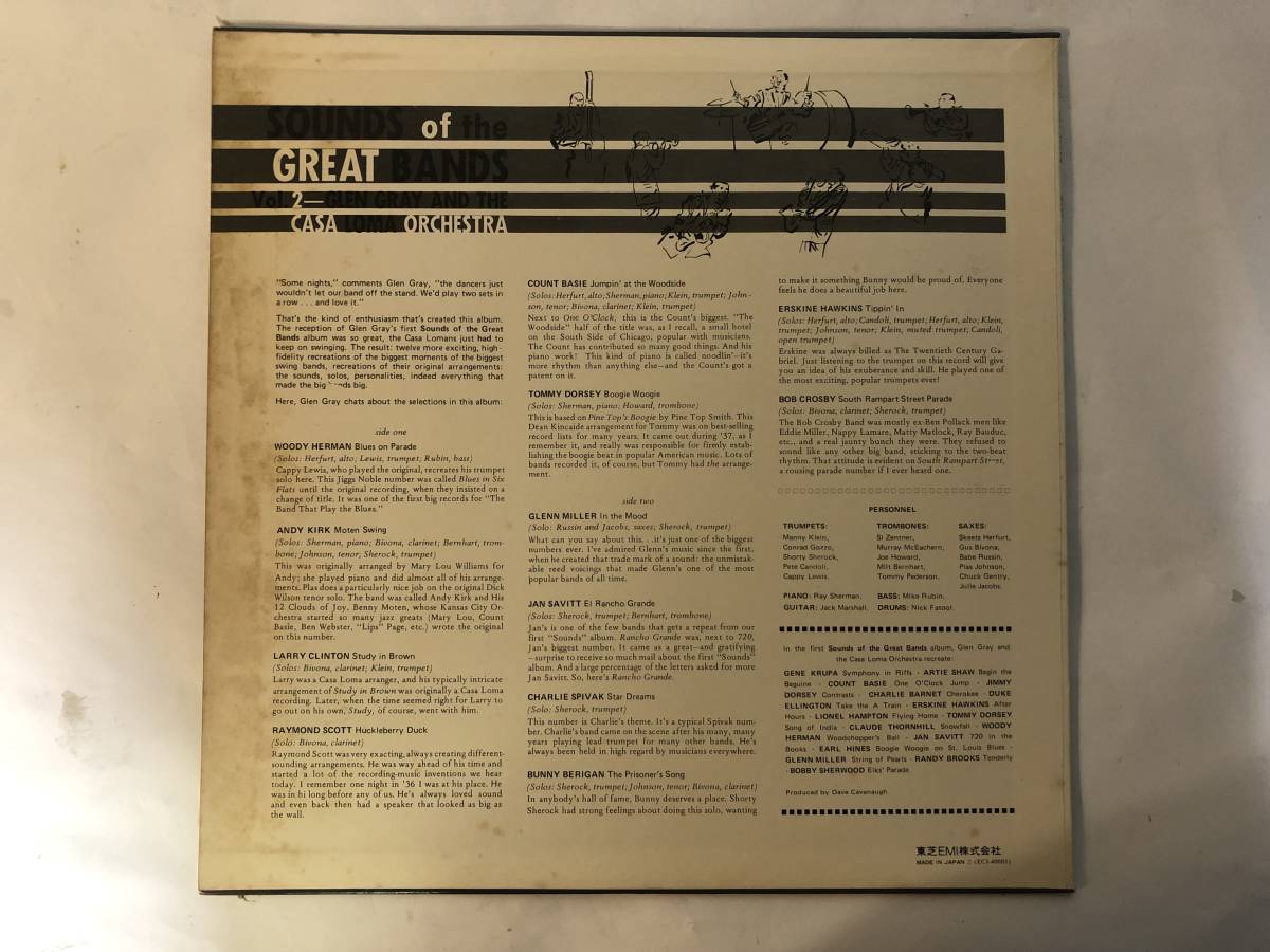 10912S 12inch LP★グレン・グレイ/GLEN GRAY/STUDY IN GREAT BIG BAND 20/SOUNDS OF THE GREAT BANDS, VOL.2★ECJ-40005_画像2