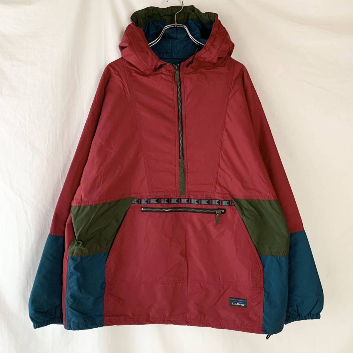 80s L.L.Bean ハーフジップ アノラックパーカー ナイロン