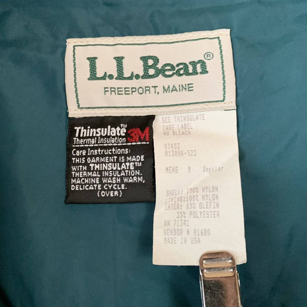 80s 90s USA製 L.L.Bean エルエルビーン 3M シンサレート 中綿 アノラックパーカー チロリアン M 赤系 ヴィンテージ old_画像6