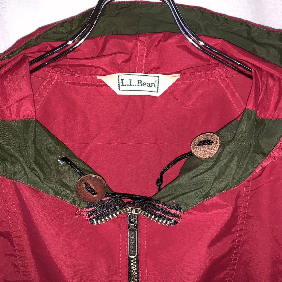 80s 90s L.L.Bean エルエルビーン アノラックパーカー チロリアン メンズ L程度 赤系 ヴィンテージ old_画像7
