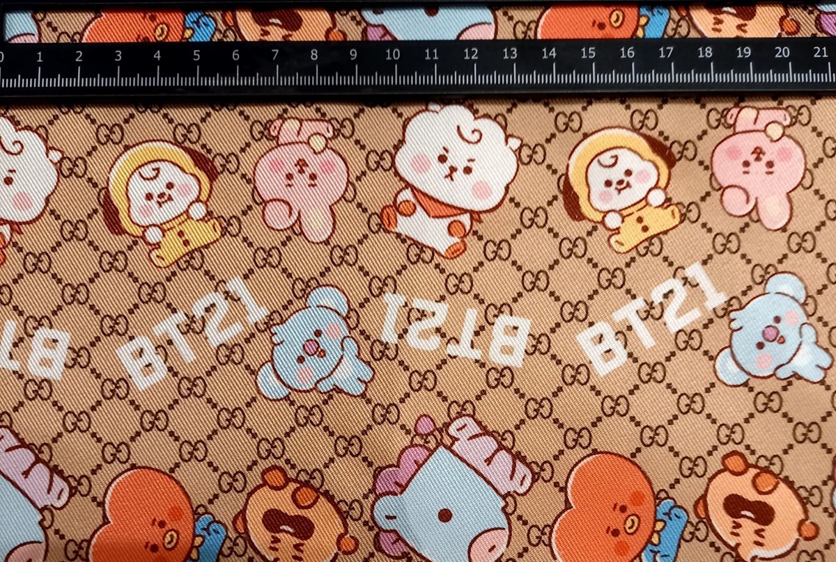 Paypayフリマ キャラクター生地 はぎれ Bt21 ポリエステル素材 ラスト出品 ハンドメイドに