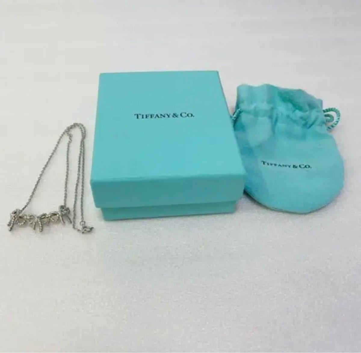 【美品】Tiffany ティファニー ネックレス  3連  リボン ネックレス SV925  TIFFANY&Co.