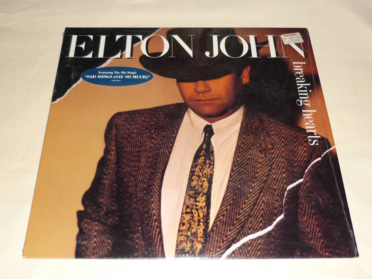 Elton John エルトン・ジョン / Breaking Hearts ～ Geffen Records XGHS 24031 / シュリンク・ステッカー付_画像1
