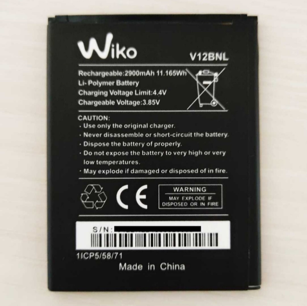 Wiko tommy3 plus（W-V600）用 バッテリーパック 電池パック 2900mAh【新品・未使用品】