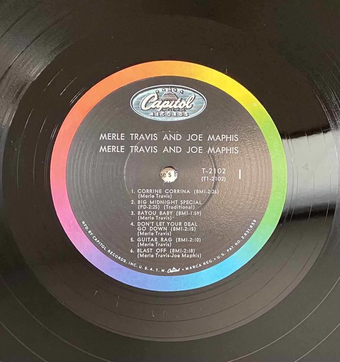 Merle Travis & Joe Maphis US Original T-2102 LP COUNTRY GUITAR ロカビリー_画像4