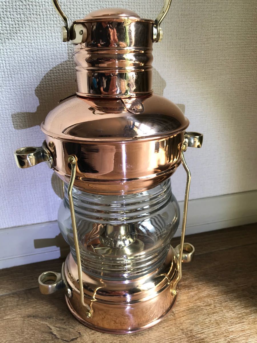 【銅&真鍮】アンカーランプ　オイルランプ