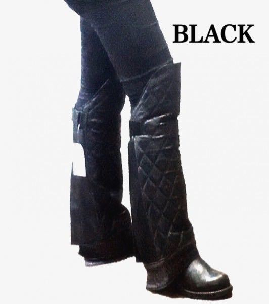  free shipping [HEAVY] diamond pad leg chaps original leather half chaps LEG CHAPS black XL /. windshield cold Biker touring 