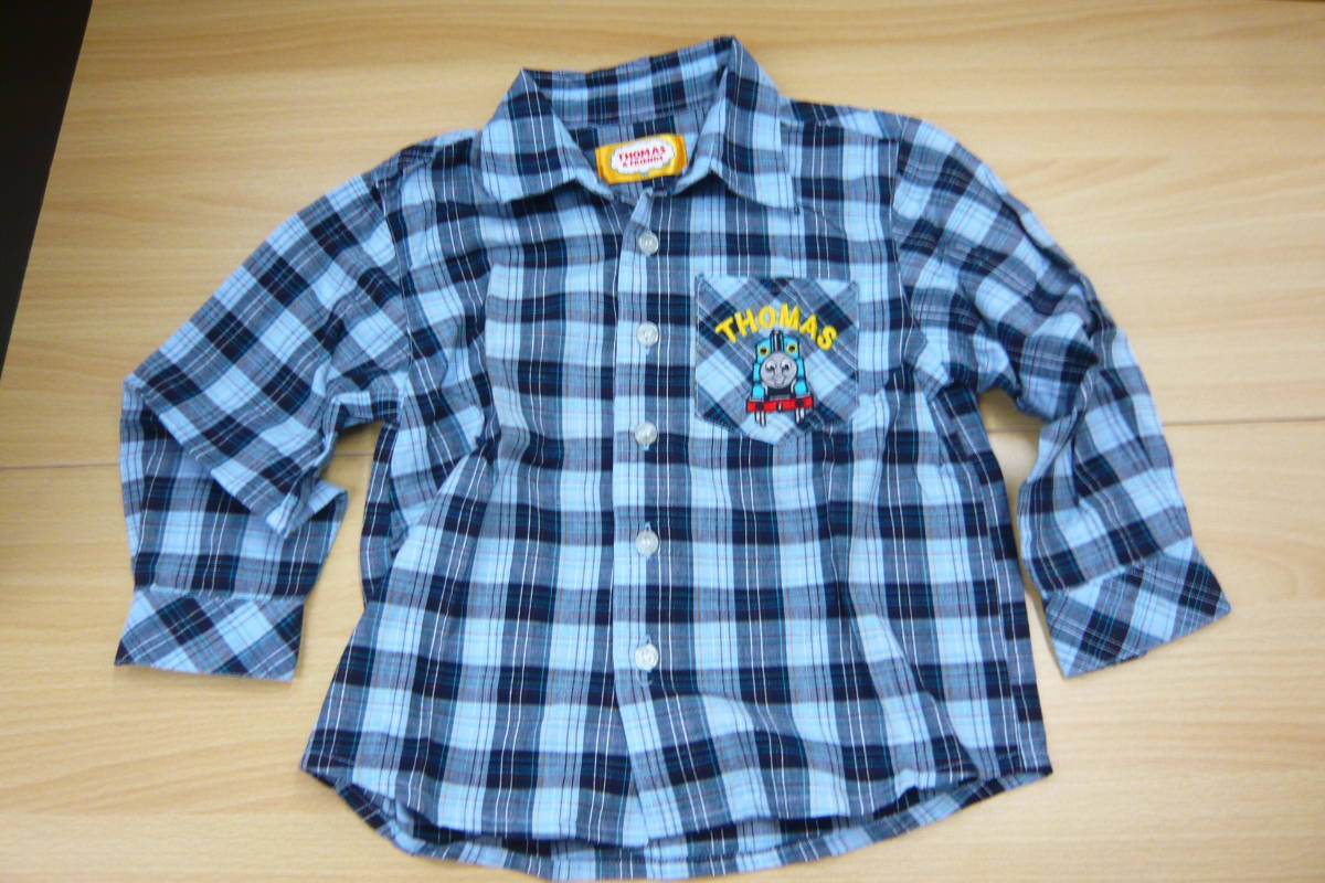 [K042] Capsule Plarail, Thomas other set sale & Thomas. child clothes check shirt 