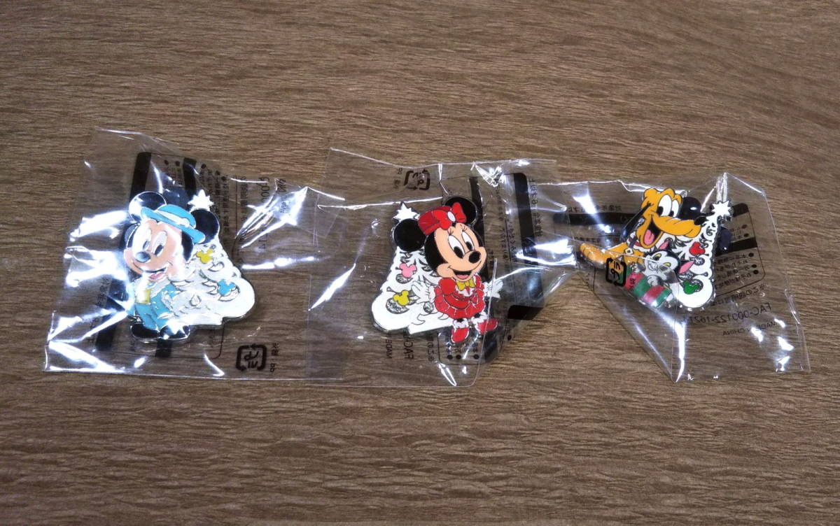  Tokyo Disney si-15 годовщина [ Mickey Mouse, Minnie Mouse, Pluto Рождество булавка z3 шт. комплект ] значок 