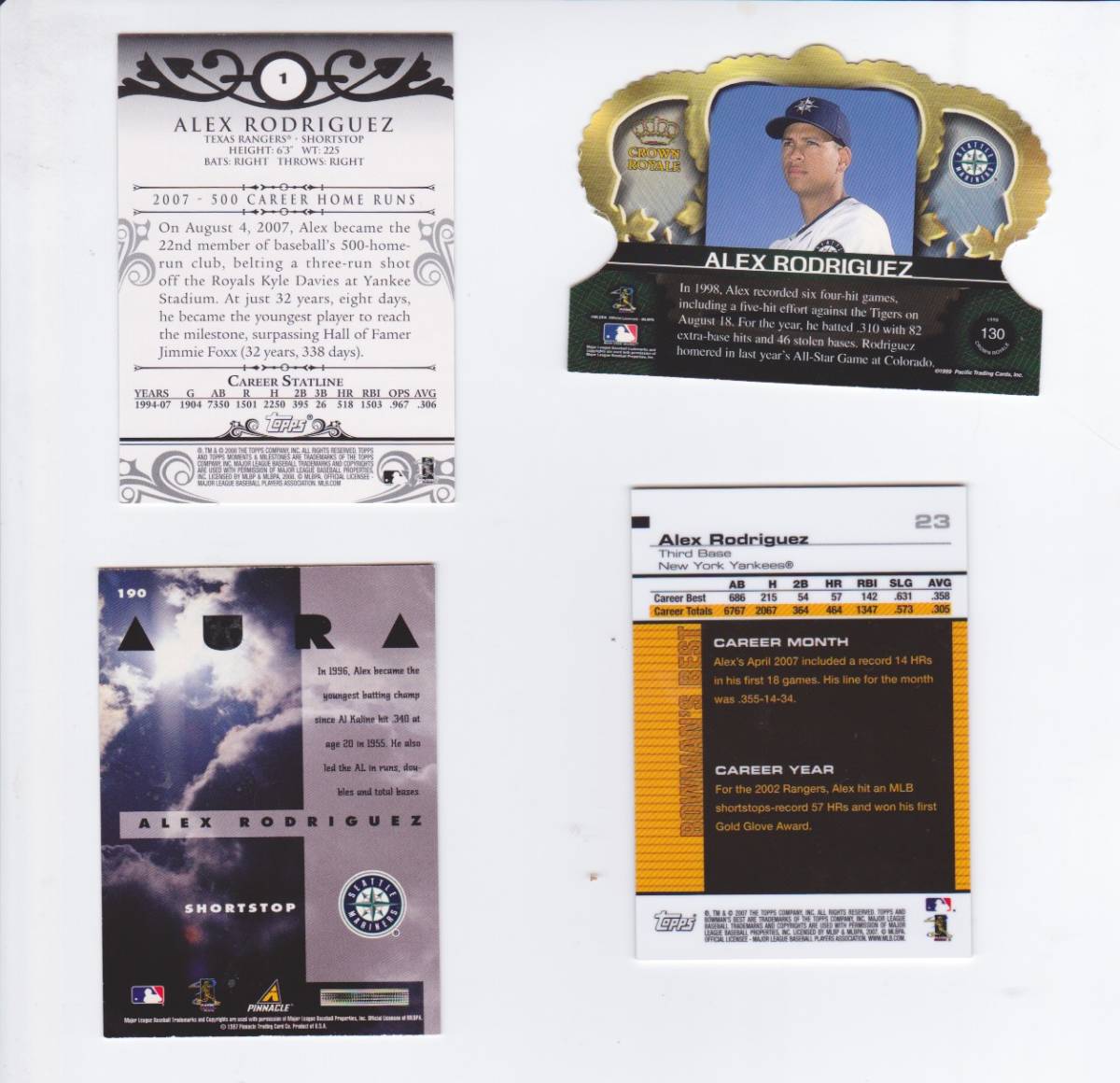 ALEX RODRIGUEZ A-ROD アレックス・ロドリゲス　トレーディングカード　10枚セット　UPERDECK Topps 25枚限定含　　533_画像4