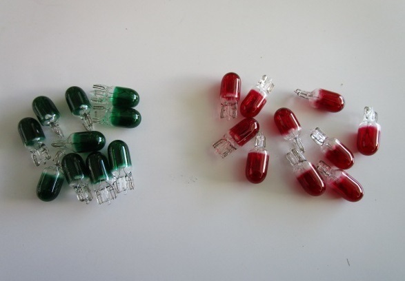 * data - counter for coloring lamp green :10 piece . red :10 piece. total :20 piece set.[ new goods / unused ] lighting check less 