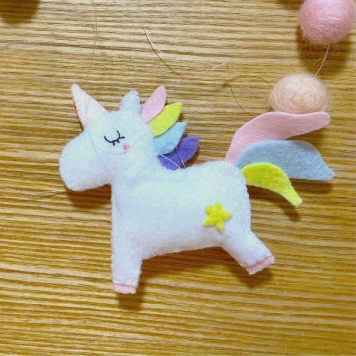 ユニコーン オーナメント ハンドメイド 飾り
