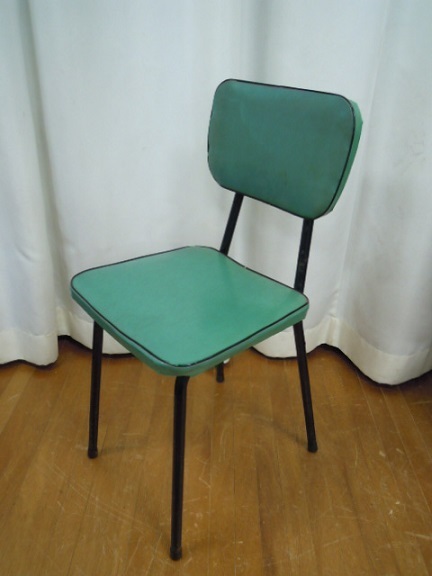 Yahoo!オークション - MI27ee) 昭和レトロ ビニール椅子 パイプ椅子 