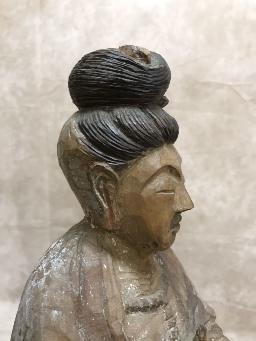 木彫り彫刻 木像 仏師 美術品 骨董品 時代物 年代物 オブジェ 工芸品_画像7