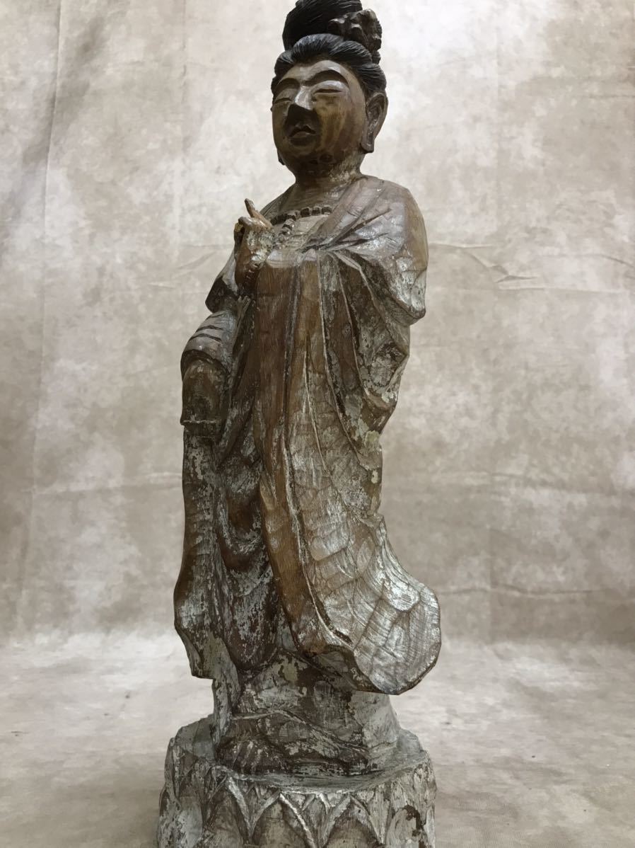 木彫り彫刻 木像 仏師 美術品 骨董品 時代物 年代物 オブジェ 工芸品_画像1