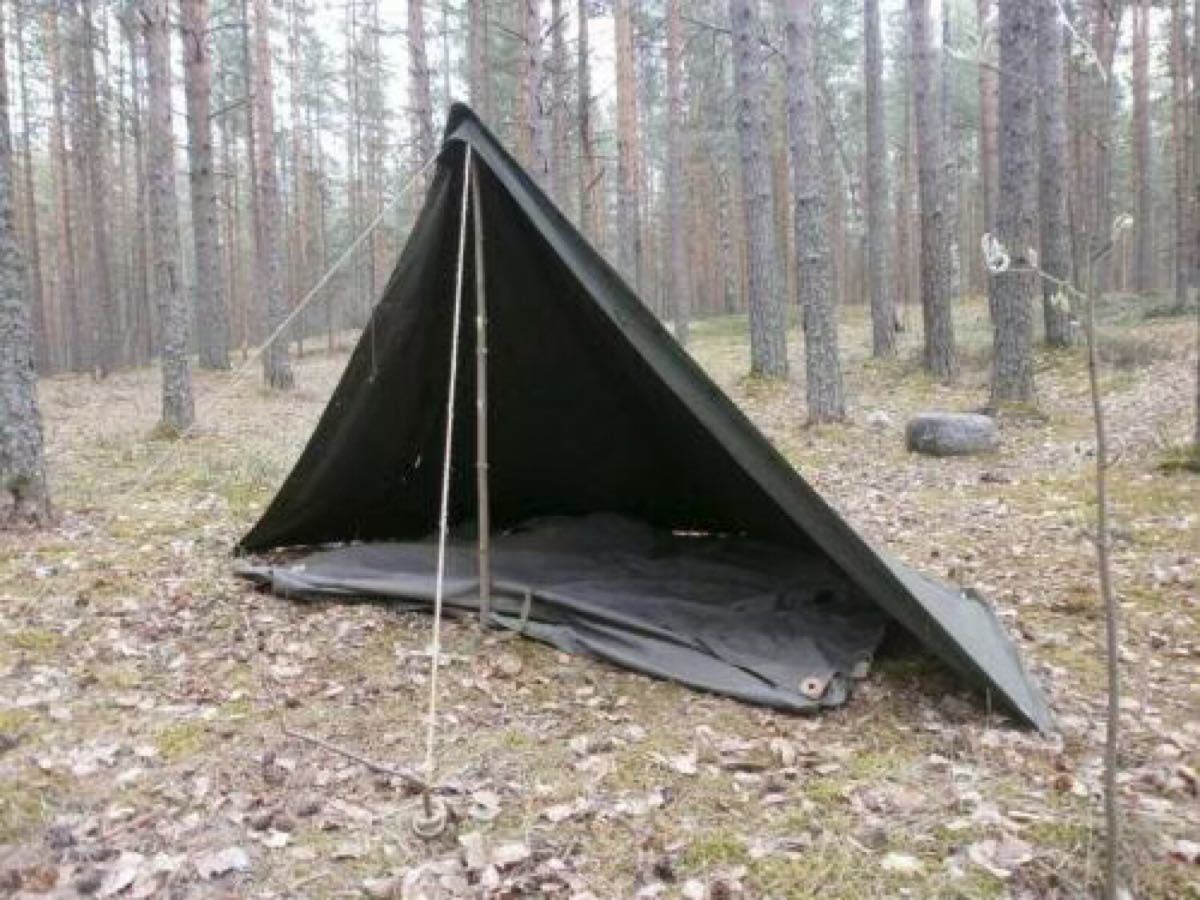 デットストック ロシア軍 軍幕 ポンチョ 2枚セット テント プラシパラトカ ソビエト ソ連 パップ キャンプ 放出品 実物