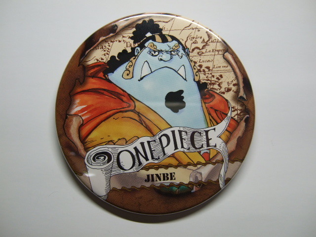 ワンピース コレクション缶バッジ ジンベエ ONEPIEC 第5弾 麦わらストア ジャンプショップ 未使用 缶バッチ_画像1