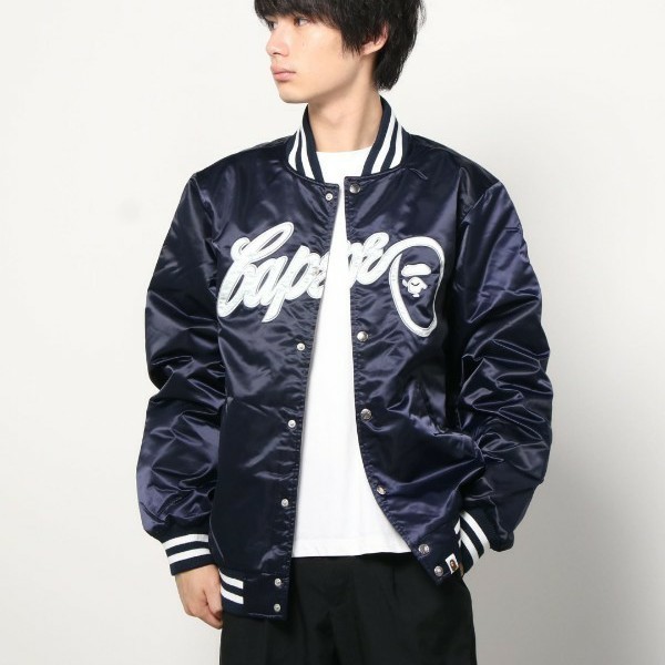 激レア A BATHING APE BAPE BASEBALL JACKET