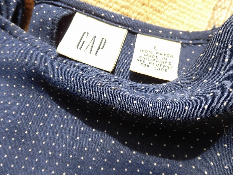  б/у прекрасный товар GAP Gap / 3 позиций комплект bell спальное место style * выполненный в строгом стиле JKT / 3rd модель * Denim JKT / точка рисунок One-piece / L размер 