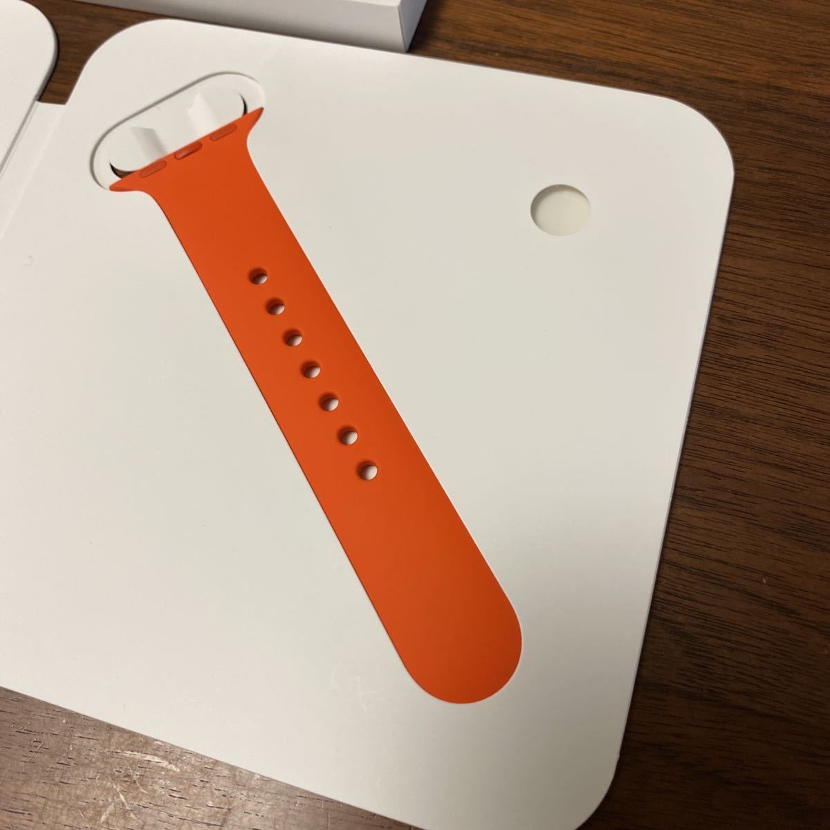 ☆新品・未使用 純正品 Apple Watch HERMES 38mm 40mm 41mm スポーツバンド オレンジ エルメス アップルウォッチ_画像3