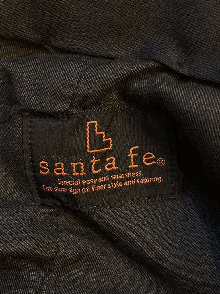 シンプルなデザイン！ santafe サンタフェ ベルベット生地 パンツ ツータック ブラック Mサイズ相当 メンズ 新規×（A58）_画像4