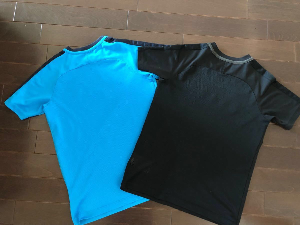 NIKE ナイキ 半袖Tシャツ ナイキドライフィット　Mサイズ　140 トレーニング　サッカー　ランニング　ブラック　ブルー