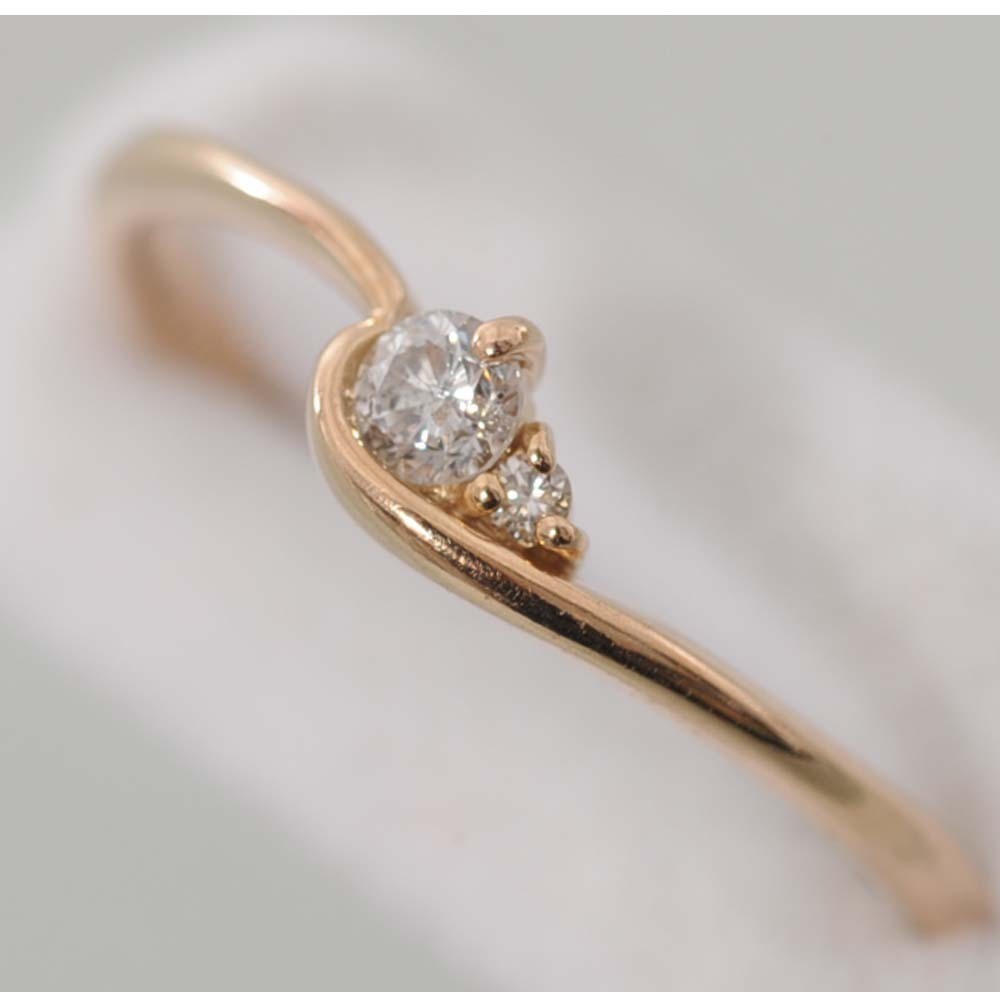 が大特価! 【E67】 K18 イエローゴールド ダイヤ 0.08ct デザイン