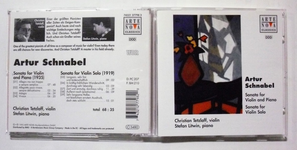 中古CD『 Artur Schnabel: Sonatas for Violin and Piano 』　_画像1
