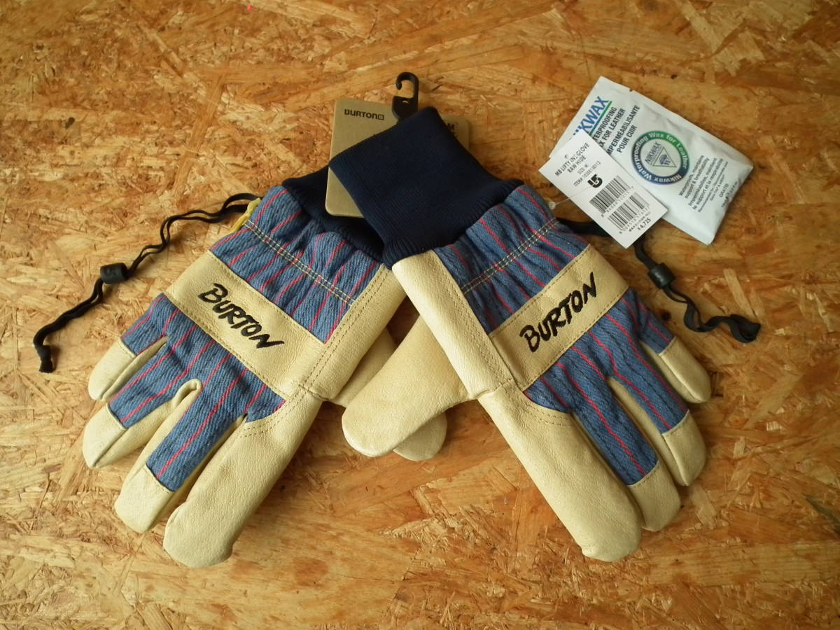 BURTON(バートン) LIFTY GLOVE グローブ Mサイズ RAW HIDE (スノーボードグローブ ワークウェアレザー)_画像1