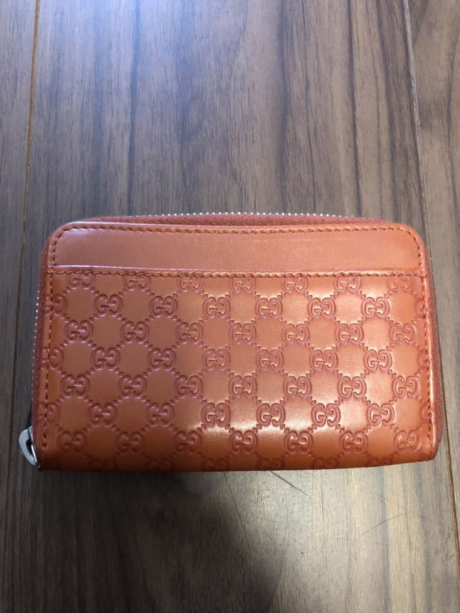 ☆美品☆GUCCI ☆グッチ☆コインケース ☆小銭入れ ☆ラウンドファスナー ☆カードケース ☆オレンジ☆☆